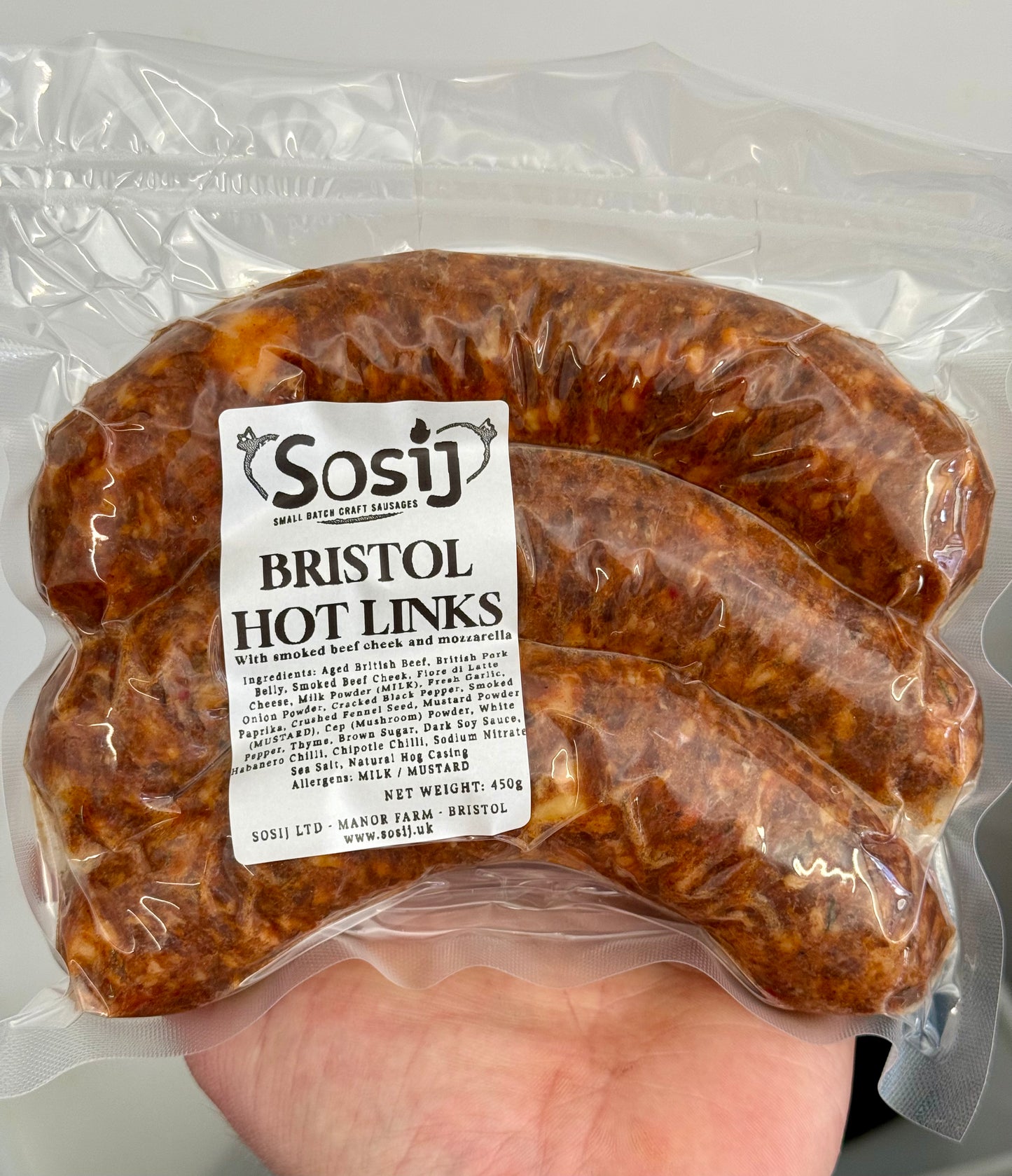 Bristol Hot Links with Smoked Beef Cheek and Mozzarella