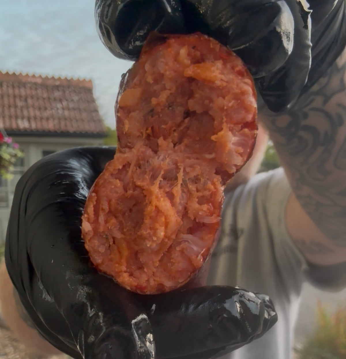 Smoked Tomato and Wasabi Sausage