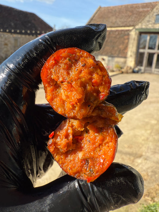 Halloumi, Harrisa and Honey Sausages