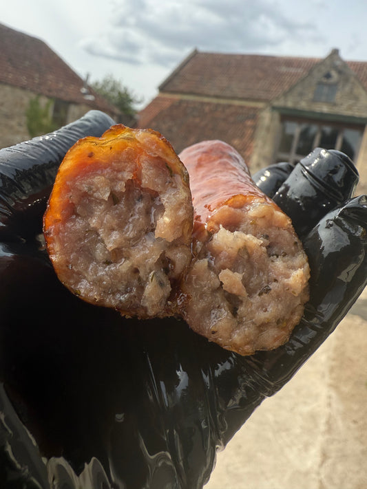 Pork, Halloumi, Oregano, Lemon and Honey Sausages