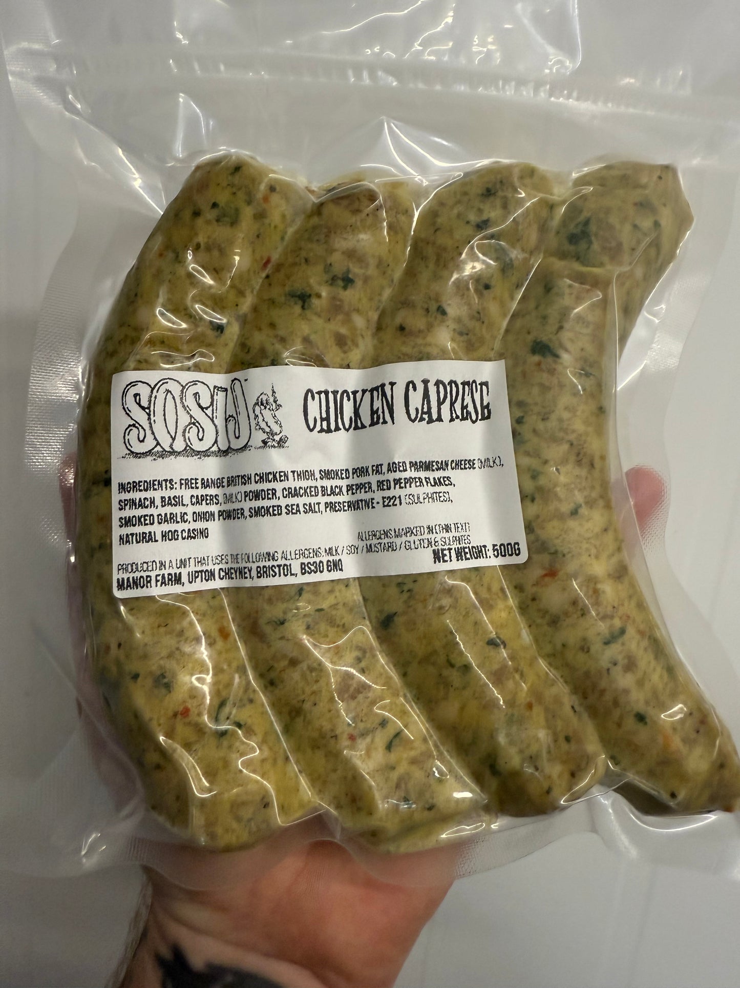 Chicken Caprese Sausages