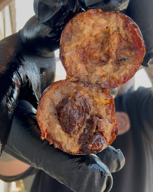 Sour Cherry, Bourbon, Coconut and Chipotle Sausages