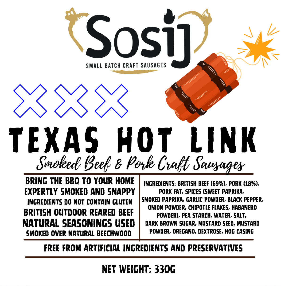 TNT - Xtra Spicy Hot Links (PRE SMOKED)