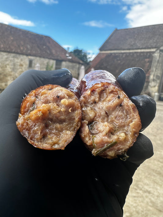 Holy Smoke Lamb, Sweet Mustard and Dill Sausage