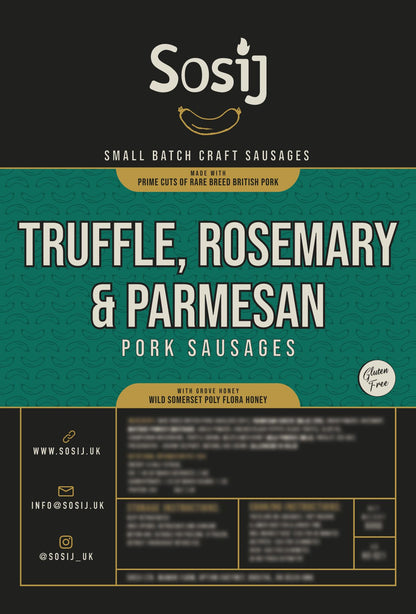 Truffle, Rosemary & Parmesan Sausages (Pack of 4)