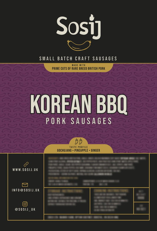 Korean BBQ Pork Sausages